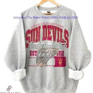 1912 Arizona State Sun Devils Vintage Basketball NCAA sweatshirt shirt Heavy Ble